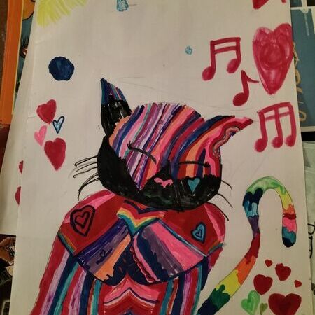 Malen mit Bleistift und Filzstift