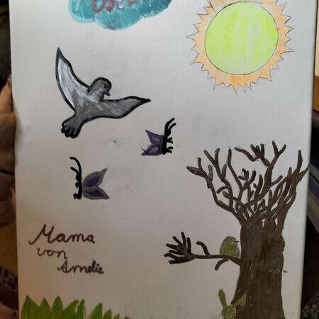 Malen mit Bleistift und Filzstift