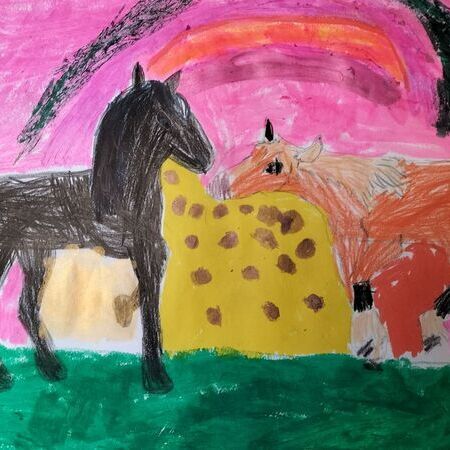 Malen mit Bleistift und Filzstift