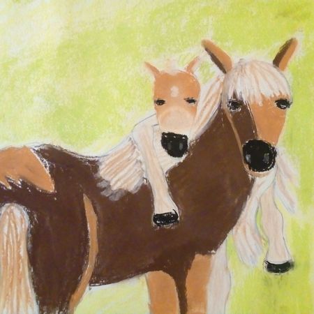 Bild von einem Folen und einer Stute