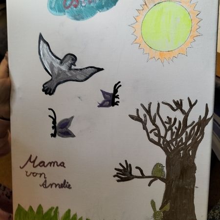 eine gemalte Landschaft