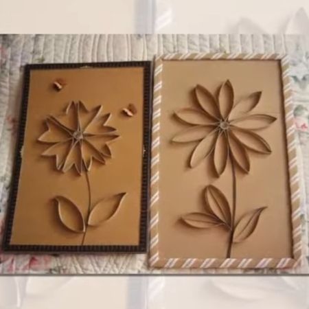 Papierblume in einem Rahmen