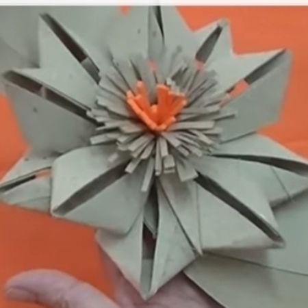 Blume grau basteln