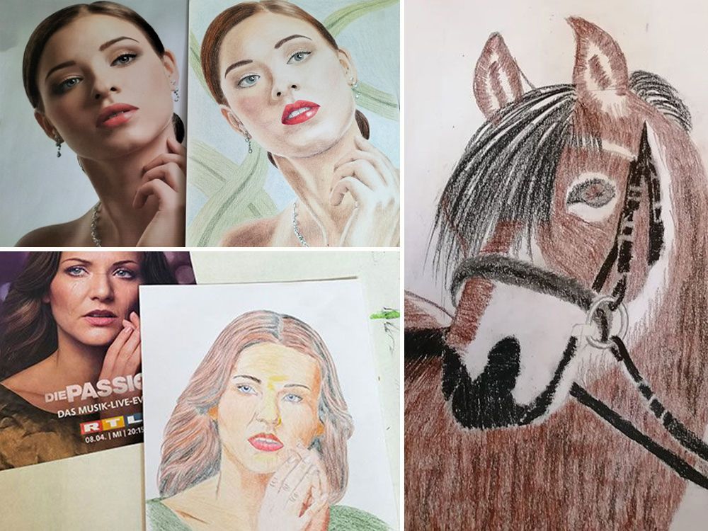 Mit Buntstiften malen